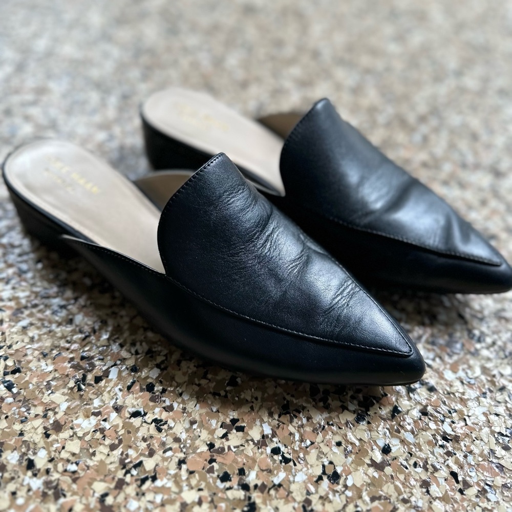 Cole Haan Black Leather Mules